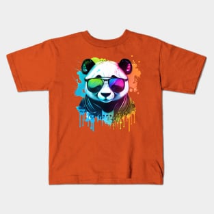 Cute Panda Wearing Sunglasses - Funny Panda Bear Gift Kids T-Shirt